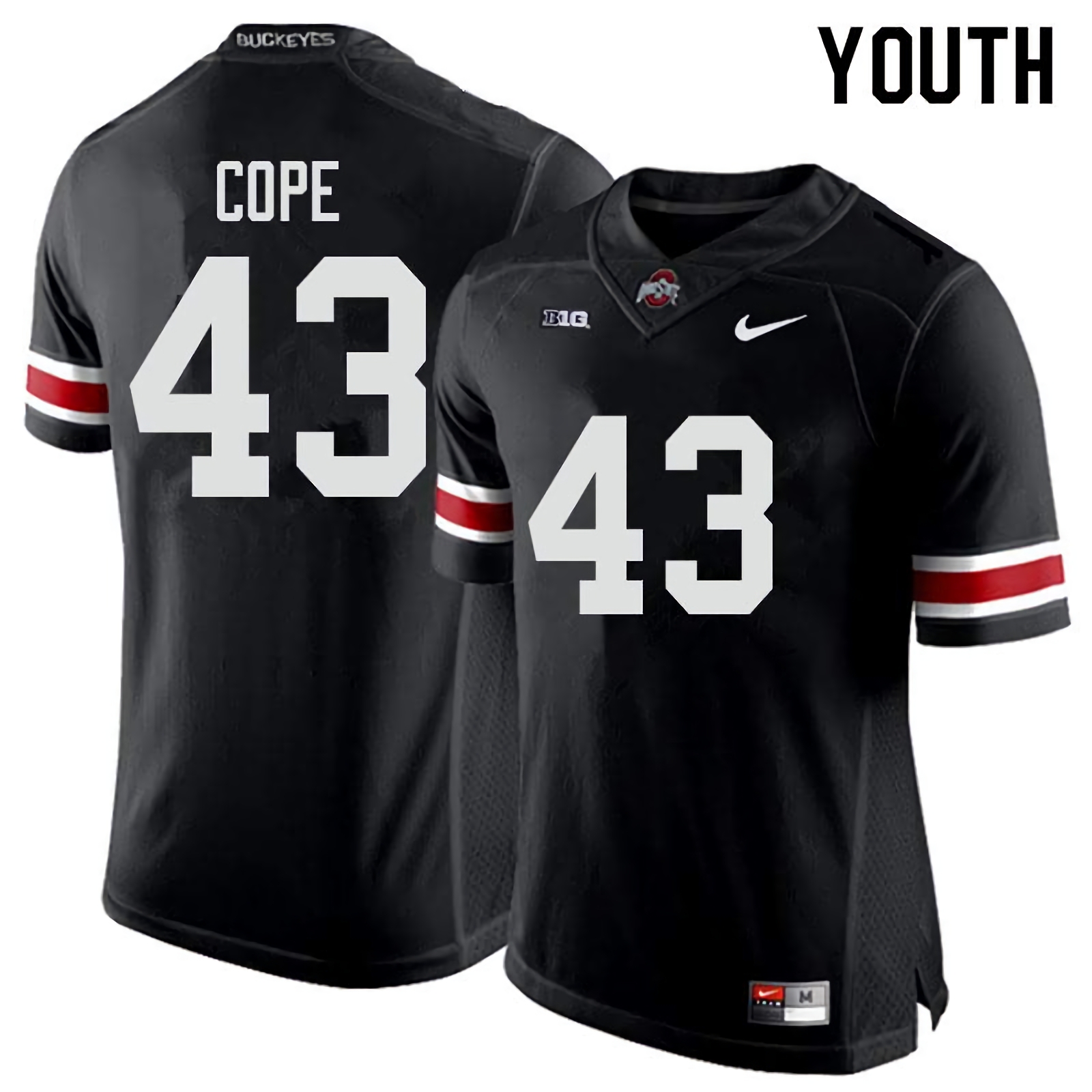 Robert Cope Ohio State Buckeyes Youth NCAA #43 Nike Black College Stitched Football Jersey XQC1356GM